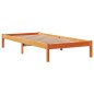 vidaXL Giroletto con Testiera Marrone Cera 75x190 cm Massello Pino