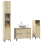 vidaXL Set Mobili da Bagno 3 pz Rovere Sonoma in Legno Multistrato vidaXL Set Mobili da Bagno 3 pz Rovere Sonoma in Legno Multistrato