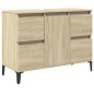 vidaXL Set Mobili da Bagno 3 pz Rovere Sonoma in Legno Multistrato vidaXL Set Mobili da Bagno 3 pz Rovere Sonoma in Legno Multistrato