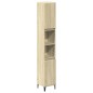 vidaXL Set Mobili da Bagno 3 pz Rovere Sonoma in Legno Multistrato vidaXL Set Mobili da Bagno 3 pz Rovere Sonoma in Legno Multistrato