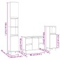 vidaXL Set Mobili da Bagno 3 pz Rovere Sonoma in Legno Multistrato vidaXL Set Mobili da Bagno 3 pz Rovere Sonoma in Legno Multistrato