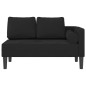 vidaXL Chaise Lounge con Cuscini Nero in Velluto vidaXL Chaise Lounge con Cuscini Nero in Velluto