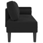 vidaXL Chaise Lounge con Cuscini Nero in Velluto vidaXL Chaise Lounge con Cuscini Nero in Velluto