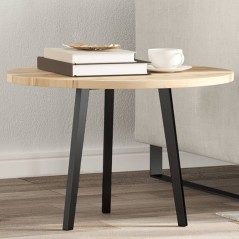 vidaXL Piano Tavolo Rotondo Ø60x2 cm in Legno Massello di Acacia