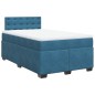 vidaXL Giroletto a Molle con Materasso Blu Scuro 120x190 cm in Velluto vidaXL Giroletto a Molle con Materasso Blu Scuro 120x190 cm in Velluto
