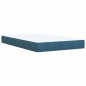 vidaXL Giroletto a Molle con Materasso Blu Scuro 120x190 cm in Velluto vidaXL Giroletto a Molle con Materasso Blu Scuro 120x190 cm in Velluto