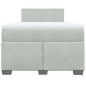 vidaXL Giroletto a Molle con Materasso Grigio Chiaro 120x200cm Velluto vidaXL Giroletto a Molle con Materasso Grigio Chiaro 120x200cm Velluto