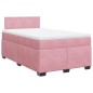vidaXL Giroletto a Molle con Materasso Rosa 120x200 cm in Velluto vidaXL Giroletto a Molle con Materasso Rosa 120x200 cm in Velluto
