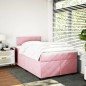 vidaXL Giroletto a Molle con Materasso Rosa 120x200 cm in Velluto vidaXL Giroletto a Molle con Materasso Rosa 120x200 cm in Velluto