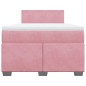 vidaXL Giroletto a Molle con Materasso Rosa 120x200 cm in Velluto vidaXL Giroletto a Molle con Materasso Rosa 120x200 cm in Velluto