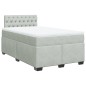 vidaXL Giroletto a Molle con Materasso Grigio Chiaro 120x200cm Velluto