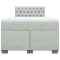 vidaXL Giroletto a Molle con Materasso Grigio Chiaro 120x200cm Velluto