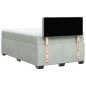 vidaXL Giroletto a Molle con Materasso Grigio Chiaro 120x200cm Velluto