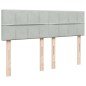 vidaXL Giroletto a Molle con Materasso Grigio Chiaro 140x190cm Velluto vidaXL Giroletto a Molle con Materasso Grigio Chiaro 140x190cm Velluto
