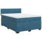 vidaXL Giroletto a Molle con Materasso Blu Scuro 140x190 cm in Velluto vidaXL Giroletto a Molle con Materasso Blu Scuro 140x190 cm in Velluto