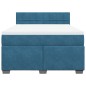 vidaXL Giroletto a Molle con Materasso Blu Scuro 140x190 cm in Velluto vidaXL Giroletto a Molle con Materasso Blu Scuro 140x190 cm in Velluto
