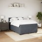 vidaXL Giroletto a Molle con Materasso Grigio Scuro 140x190 cm Velluto vidaXL Giroletto a Molle con Materasso Grigio Scuro 140x190 cm Velluto