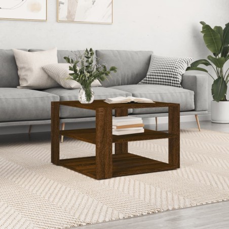 vidaXL Tavolino Salotto Rovere Marrone 59,5x59,5x40 Legno Multistrato