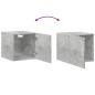 vidaXL Mobile a Parete Grigio Cemento 40x42,5x40 cm Legno Multistrato vidaXL Mobile a Parete Grigio Cemento 40x42,5x40 cm Legno Multistrato