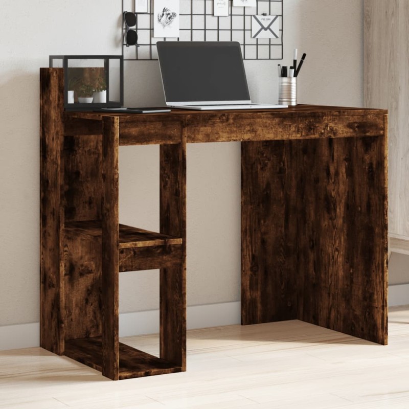 vidaXL Scrivania Ufficio Rovere Fumo 103,5x56,5x94cm Legno Multistrato vidaXL Scrivania Ufficio Rovere Fumo 103,5x56,5x94cm Legno Multistrato