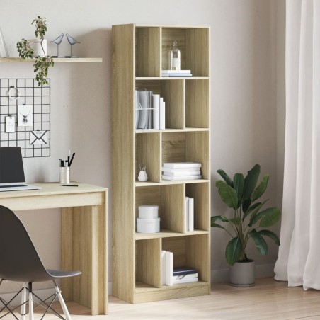 vidaXL Libreria Rovere Sonoma 57x28,5x174 cm in Legno Multistrato