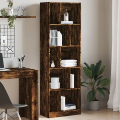vidaXL Libreria Rovere Fumo 57x28,5x174 cm in Legno Multistrato