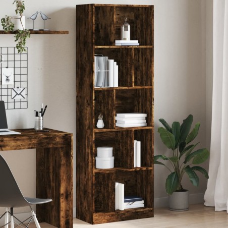 vidaXL Libreria Rovere Fumo 57x28,5x174 cm in Legno Multistrato
