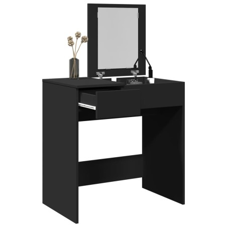 vidaXL Toeletta con Specchio Nero 73x46,5x120 cm