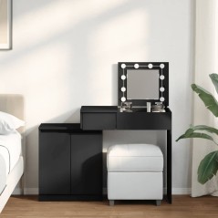 vidaXL Toeletta con LED Nera 115x37x110,5 cm