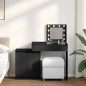 vidaXL Toeletta con LED Nera 115x37x110,5 cm vidaXL Toeletta con LED Nera 115x37x110,5 cm