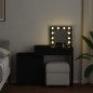 vidaXL Toeletta con LED Nera 115x37x110,5 cm vidaXL Toeletta con LED Nera 115x37x110,5 cm