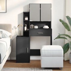 vidaXL Toeletta con Armadietto Nero 80x35x132 cm