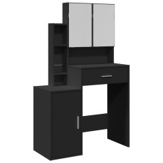 vidaXL Toeletta con Armadietto Nero 80x35x132 cm