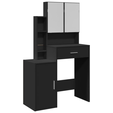 vidaXL Toeletta con Armadietto Nero 80x35x132 cm