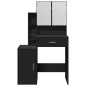 vidaXL Toeletta con Armadietto Nero 80x35x132 cm