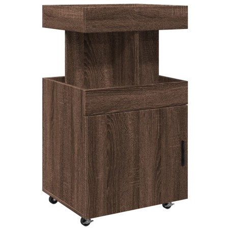 vidaXL Carrello Bar Rovere Marrone 50x41x89 cm in Legno Multistrato