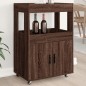 vidaXL Carrello Bar Rovere Marrone 60x39,5x89 cm in Legno Multistrato vidaXL Carrello Bar Rovere Marrone 60x39,5x89 cm in Legno Multistrato