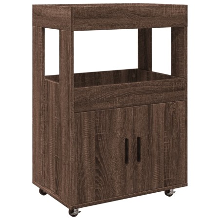 vidaXL Carrello Bar Rovere Marrone 60x39,5x89 cm in Legno Multistrato