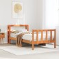 vidaXL Giroletto con Testiera Marrone Cera 90x190 cm Massello Pino vidaXL Giroletto con Testiera Marrone Cera 90x190 cm Massello Pino