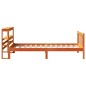 vidaXL Giroletto con Testiera Marrone Cera 90x190 cm Massello Pino vidaXL Giroletto con Testiera Marrone Cera 90x190 cm Massello Pino