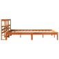vidaXL Giroletto con Testiera Marrone Cera 120x200 cm Massello Pino vidaXL Giroletto con Testiera Marrone Cera 120x200 cm Massello Pino