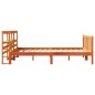 vidaXL Giroletto con Testiera Marrone Cera 140x200 cm Massello Pino vidaXL Giroletto con Testiera Marrone Cera 140x200 cm Massello Pino