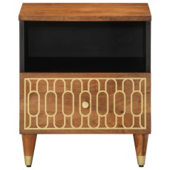 vidaXL Comodini 2pz 40x33x46 cm in Legno Massello di Mango