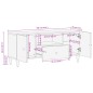 vidaXL Mobile Porta TV 105x33x46cm in Legno Massello di Mango