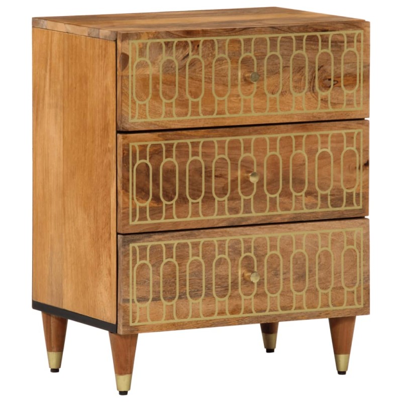 vidaXL Comodino 50x33x62 cm in Legno Massello di Mango vidaXL Comodino 50x33x62 cm in Legno Massello di Mango