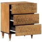 vidaXL Comodino 50x33x62 cm in Legno Massello di Mango vidaXL Comodino 50x33x62 cm in Legno Massello di Mango