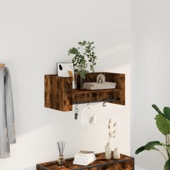 vidaXL Mensola a Muro Rovere Fumo 70,5x35x30,5 cm Legno Multistrato