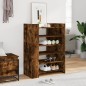 vidaXL Scarpiera Rovere Fumo 74,5x37,5x100 cm in Legno Multistrato