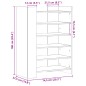 vidaXL Scarpiera Rovere Fumo 74,5x37,5x100 cm in Legno Multistrato