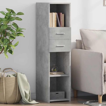vidaXL Credenza Grigio Cemento 30x42,5x124 cm in Legno Multistrato